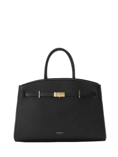 Demellier Hudson Midi Handbag In Black