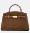Demellier The Small Hudson Grained Leather Top Handle Bag In Brown
