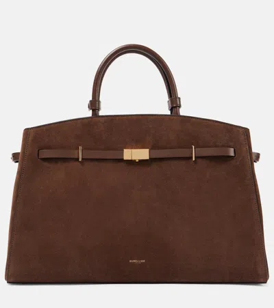 Demellier Womens  The Hudson Leather Tote Bag In Brown