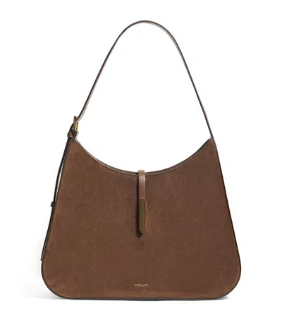 Demellier Large Suede Tokyo Shoulder Bag In Brown