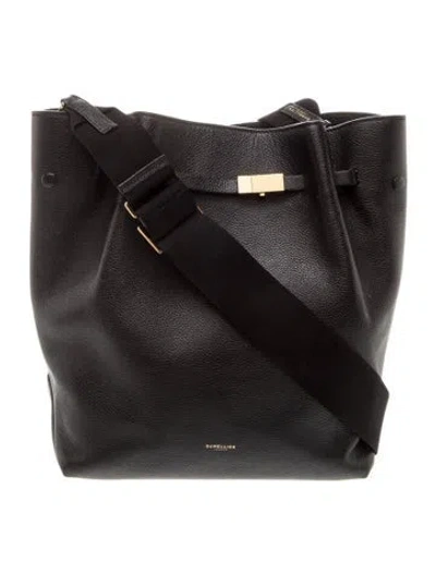 Pre-owned Demellier Leather Bucket Bag In Black