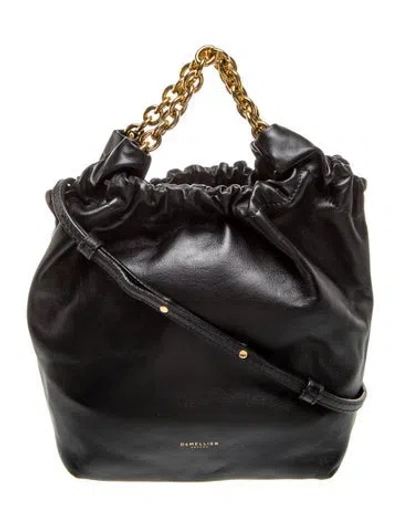 Pre-owned Demellier Leather Bucket Bag In Black