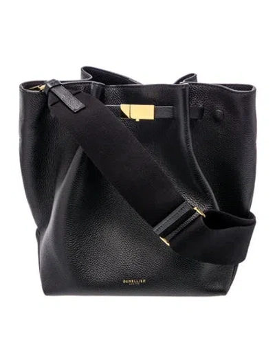 Pre-owned Demellier Leather Bucket Bag In Black