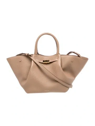 Pre-owned Demellier Leather Bucket Bag In Neutral