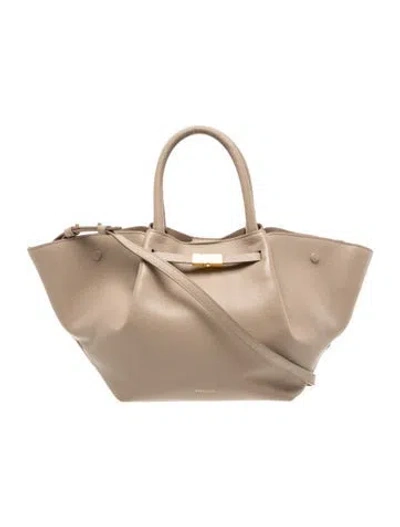 Pre-owned Demellier Leather Bucket Bag In Neutral