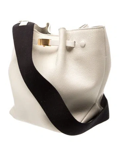 Pre-owned Demellier Leather Bucket Bag In Neutral