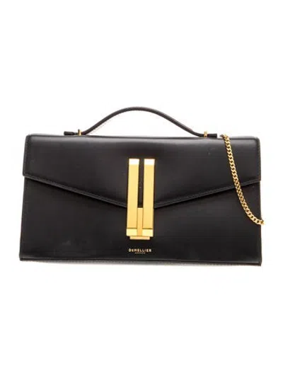 Pre-owned Demellier Leather Clutch In Black