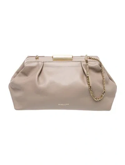 Pre-owned Demellier Leather Clutch In Neutrals