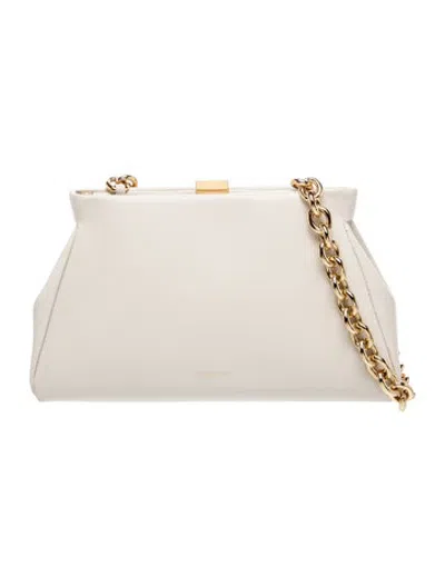 Pre-owned Demellier Leather Clutch In Neutrals
