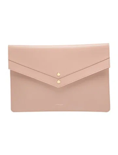 Pre-owned Demellier Leather Clutch In Pink