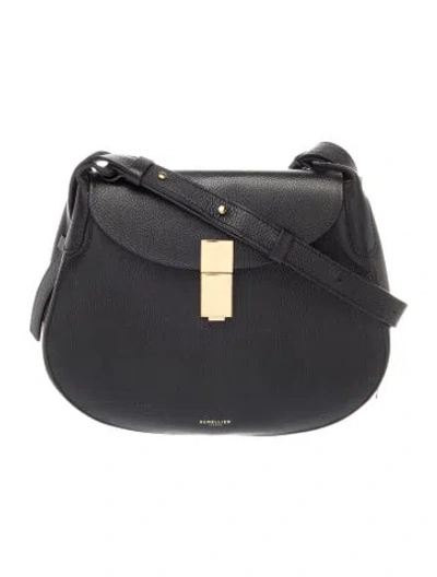 Pre-owned Demellier Leather Crossbody Bag In Black