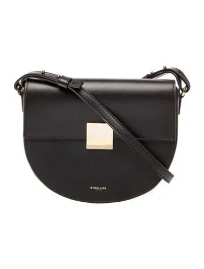 Pre-owned Demellier Leather Crossbody Bag In Black
