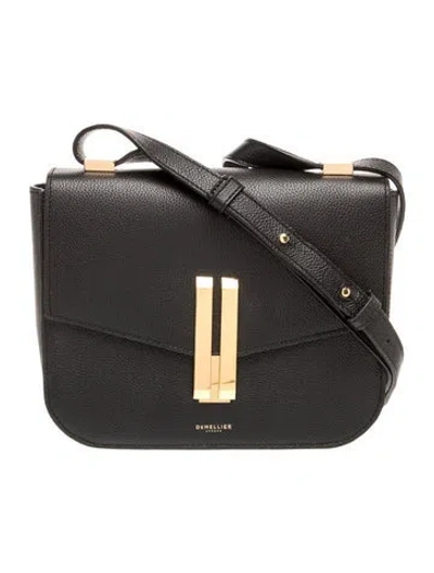Pre-owned Demellier Leather Crossbody Bag In Black