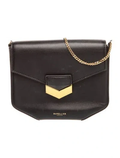 Pre-owned Demellier Leather Crossbody Bag In Black