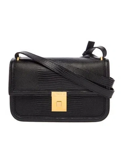 Pre-owned Demellier Leather Crossbody Bag In Black