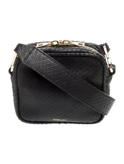 Pre-owned Demellier Leather Crossbody Bag In Black