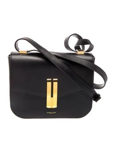 Pre-owned Demellier Leather Crossbody Bag In Black