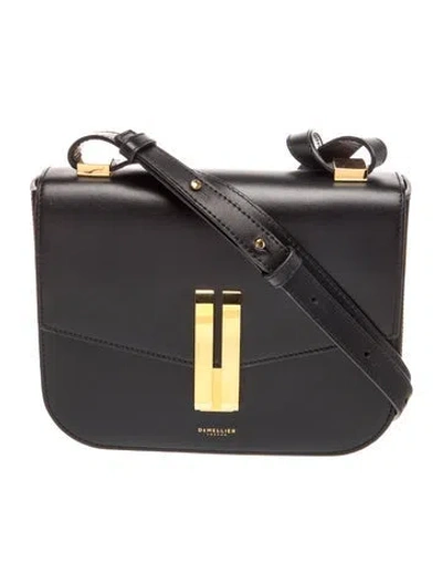 Pre-owned Demellier Leather Crossbody Bag In Black