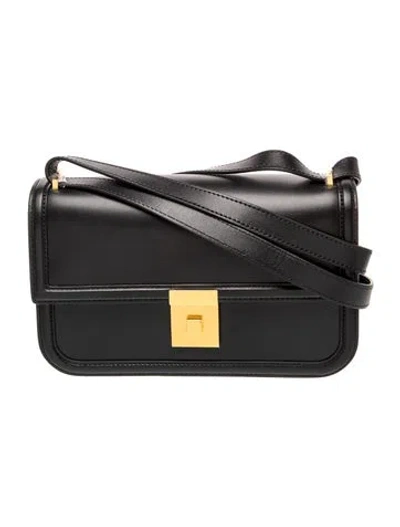 Pre-owned Demellier Leather Crossbody Bag In Black