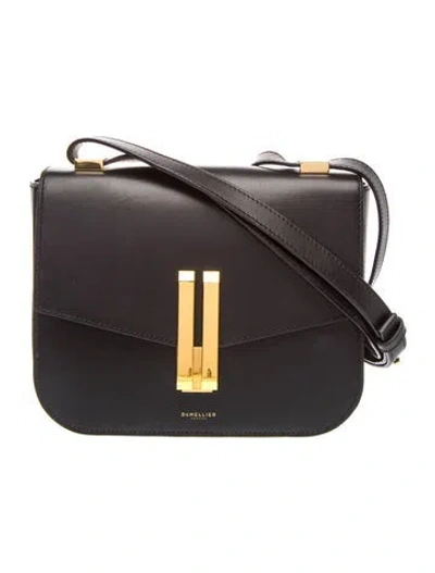 Pre-owned Demellier Leather Crossbody Bag In Black