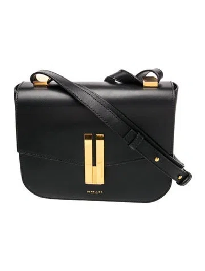 Pre-owned Demellier Leather Crossbody Bag In Black