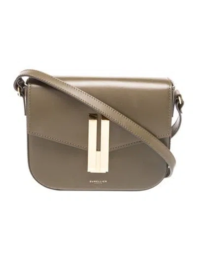 Pre-owned Demellier Leather Crossbody Bag In Green