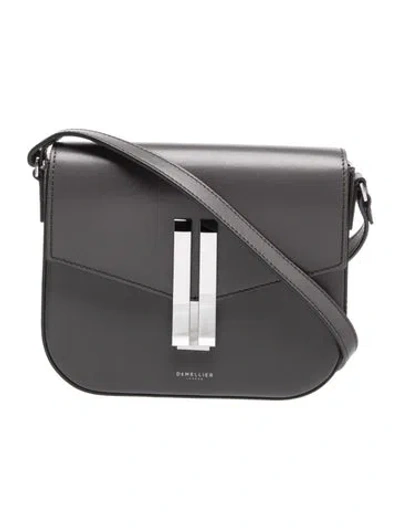 Pre-owned Demellier Leather Crossbody Bag In Grey