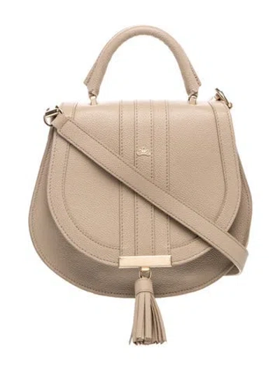 Pre-owned Demellier Leather Crossbody Bag In Neutral