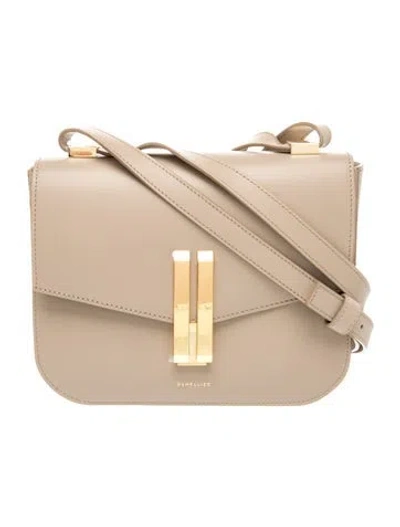 Pre-owned Demellier Leather Crossbody Bag In Neutrals
