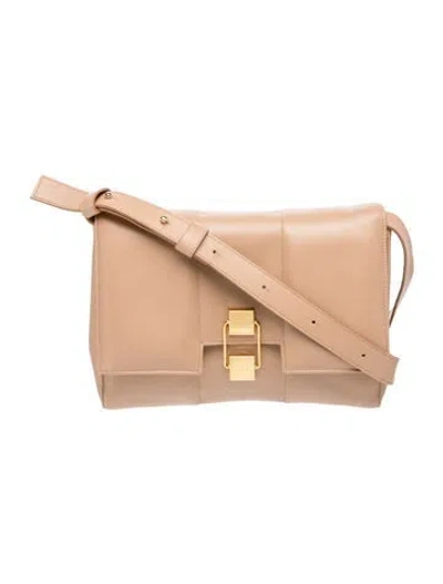 Pre-owned Demellier Leather Crossbody Bag In Neutrals