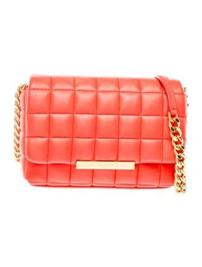 Pre-owned Demellier Leather Crossbody Bag In Red