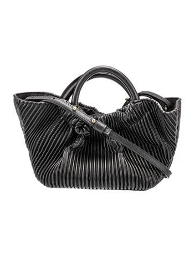 Pre-owned Demellier Leather Handle Bag In Black