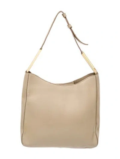 Pre-owned Demellier Leather Helsinki Leather Hobo Bag In Neutral