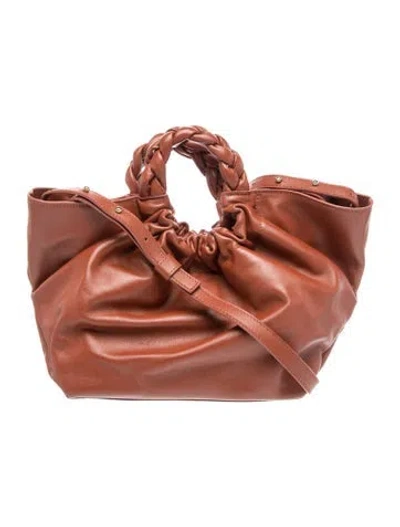 Pre-owned Demellier Leather Hereu Bombon M Cross Body Bag Small In Brown