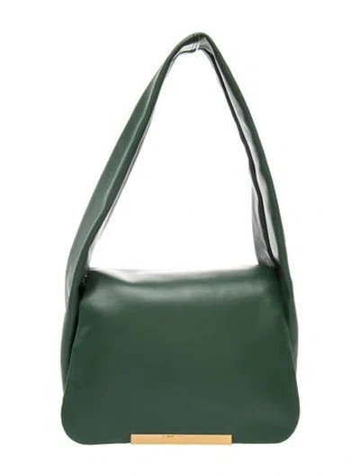 Pre-owned Demellier Leather Lisbon Medium In Green