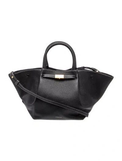 Pre-owned Demellier Leather London Medium In Black