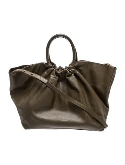 Pre-owned Demellier Leather Los Angeles Large In Green