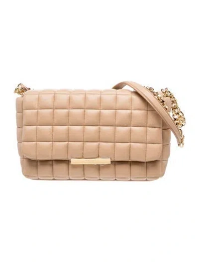 Pre-owned Demellier Leather Michael Kors Tribeca Large In Neutral