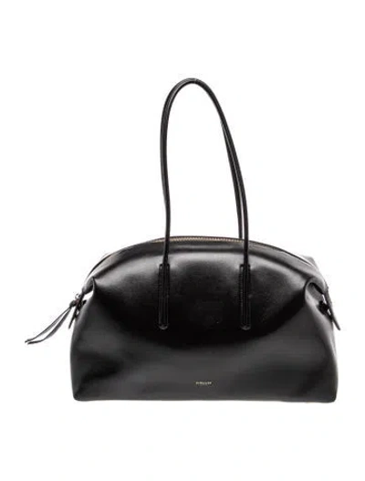 Pre-owned Demellier Leather Midi Stockholm Small In Black