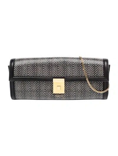 Pre-owned Demellier Leather Minaudière In Blue
