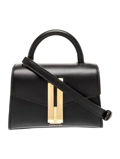Pre-owned Demellier Leather Nano Montreal Nano In Black