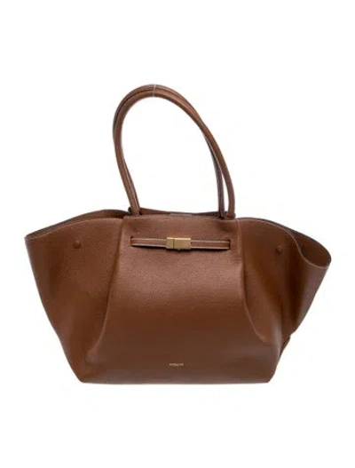 Pre-owned Demellier Leather New York Large In Brown