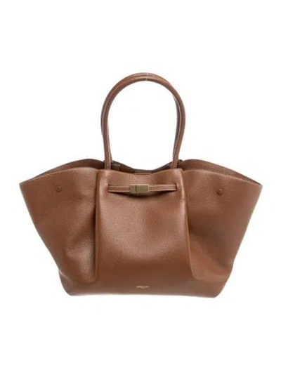 Pre-owned Demellier Leather New York Large In Brown