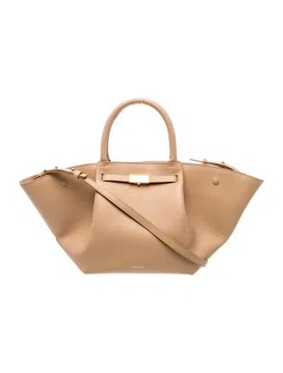 Pre-owned Demellier Leather New York Medium In Neutral
