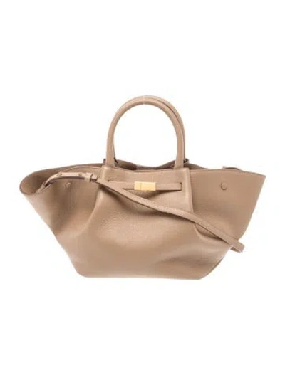 Pre-owned Demellier Leather New York Medium In Neutral