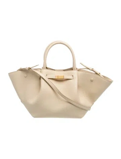 Pre-owned Demellier Leather New York Midi In Neutrals
