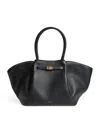 Demellier Leather New York Tote Bag In Black