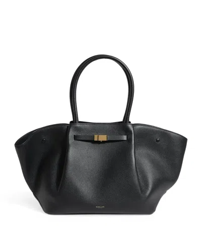 Demellier Leather New York Tote Bag In Black