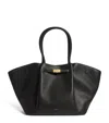 Demellier New York Medium Leather Tote Bag In Black
