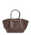 Demellier Leather New York Tote Bag In Brown